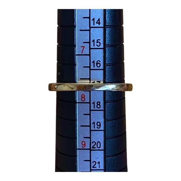 Gold plated sterling silver stamped 925 faceted stone ring - Picture 11 of 16